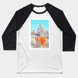 Cambodia, Angkor Wat Temple Baseball T-Shirt